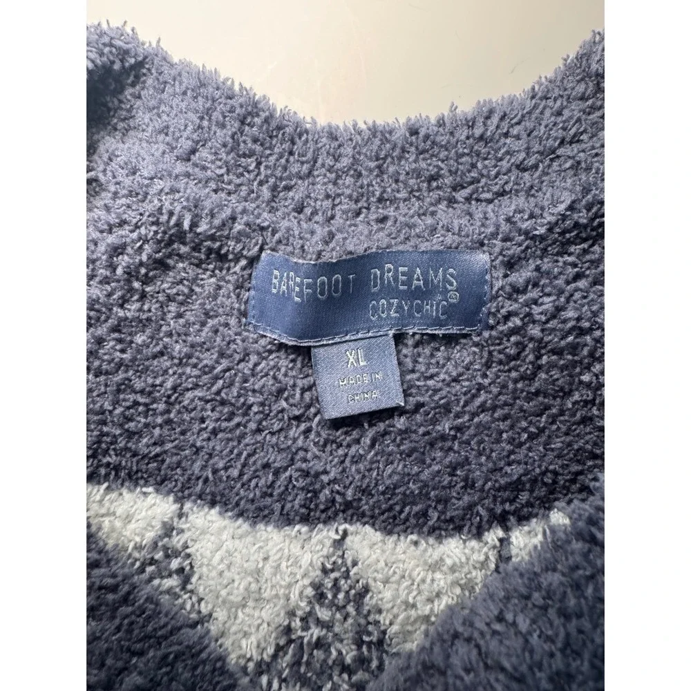 Barefoot Dreams CozyChic XL Fair Isle Knit Pullover Sweater Cozy Soft - Picture 6 of 8